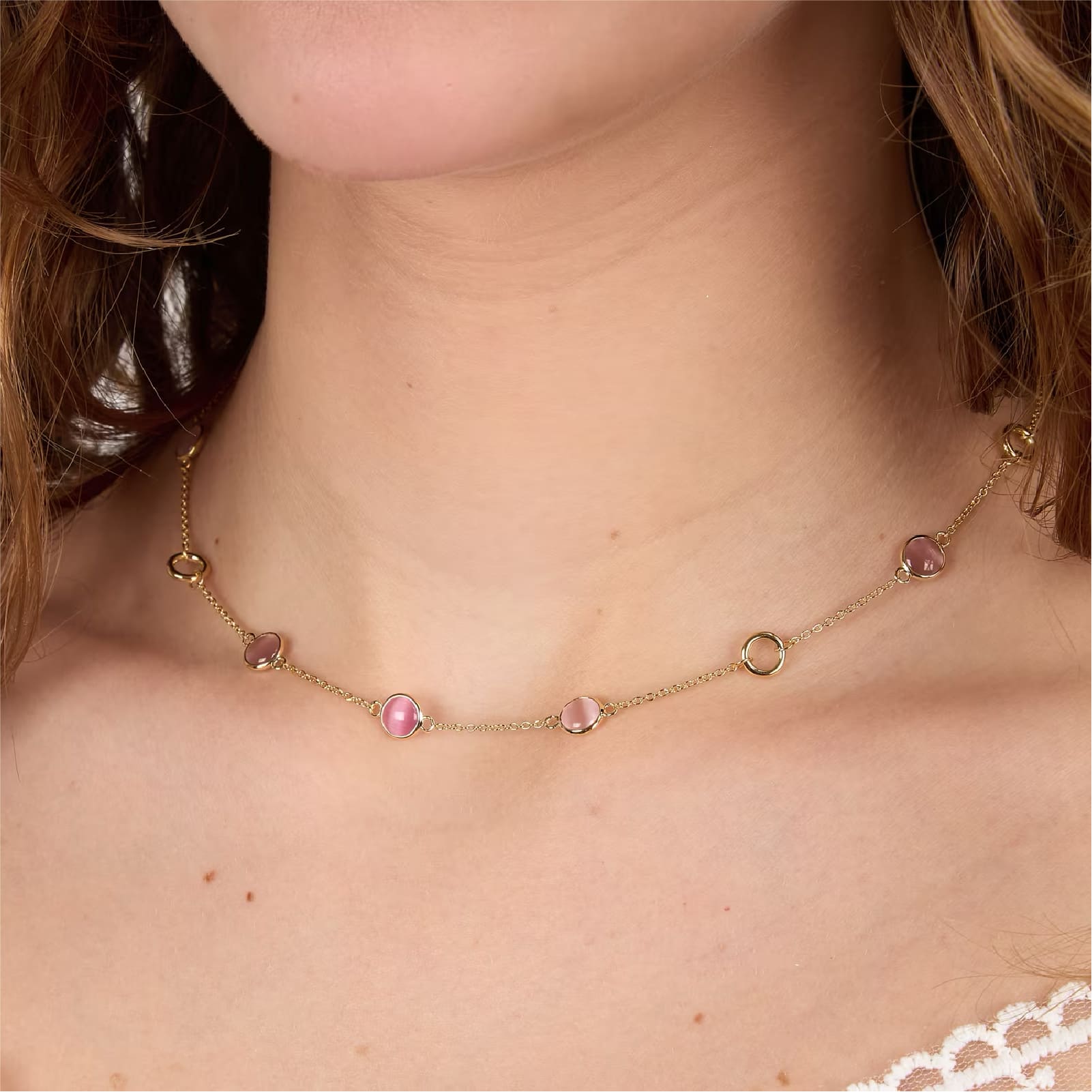 Collana Morellato Venezia argento placcato oro 18kt e pietre MISURA UNICA