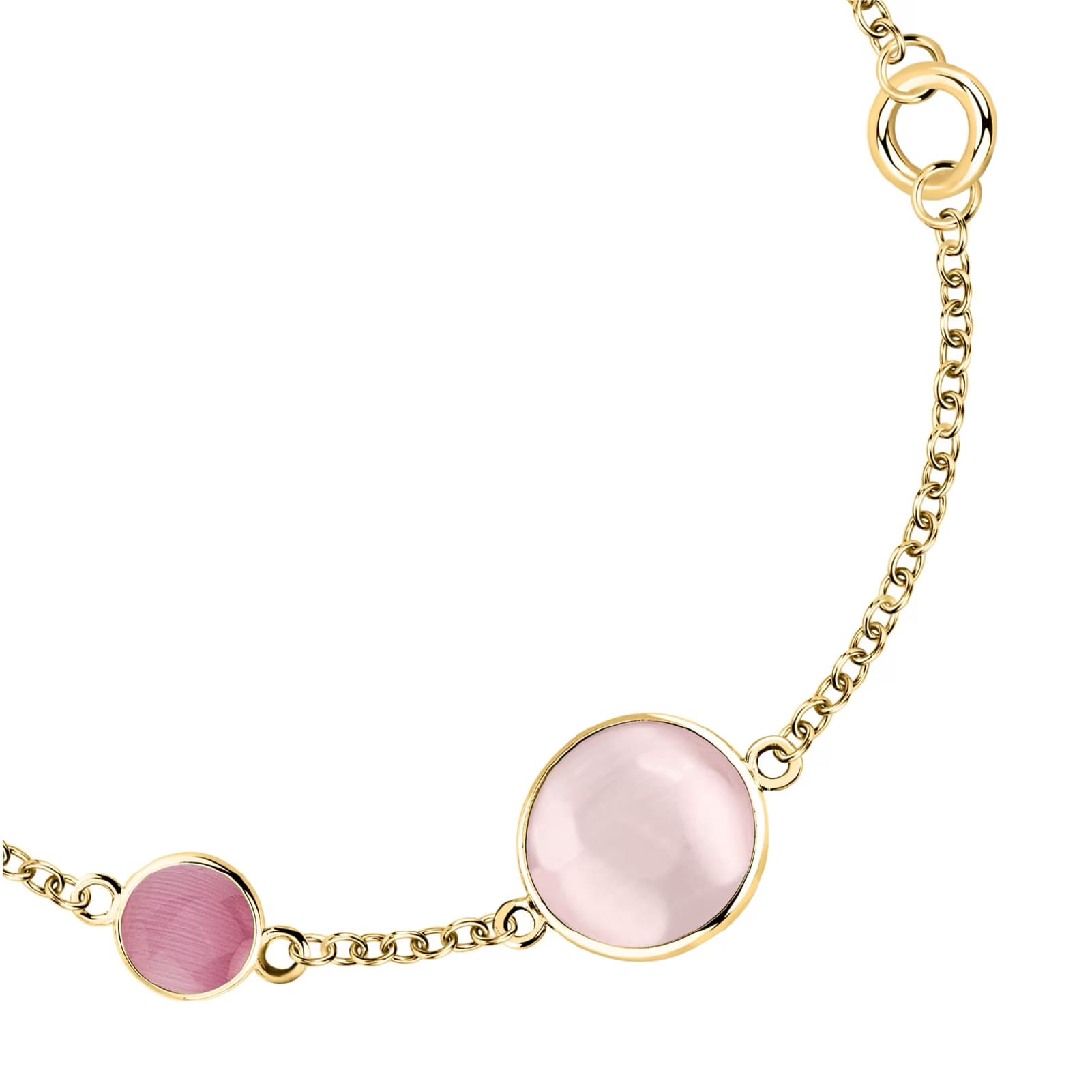 Bracciale Morellato Venezia argento placcato oro con due pietre 19 cm