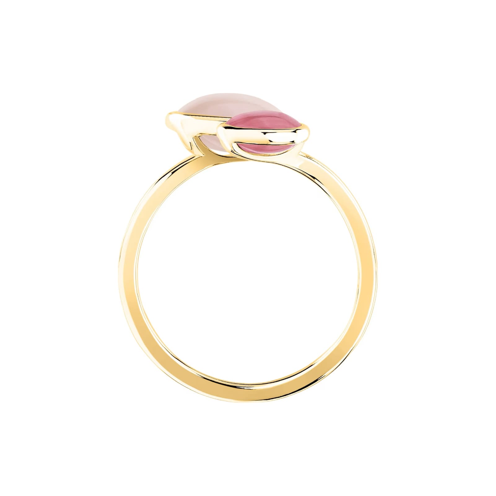Anello contrarié Morellato Venezia argento pvd oro pietre rosa 14