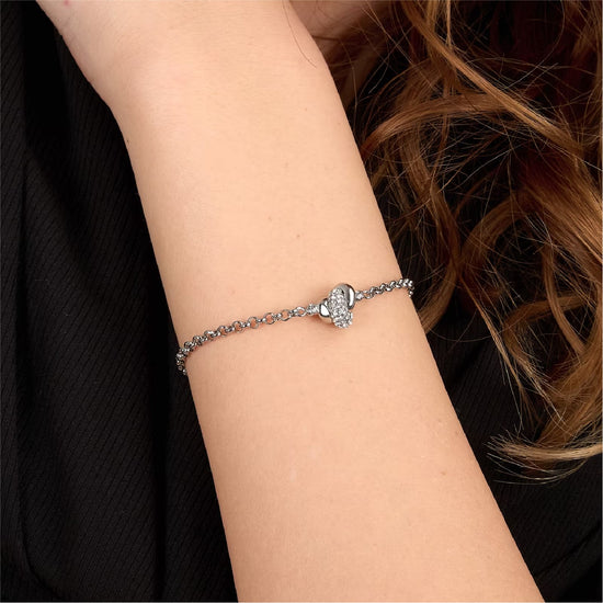 Bracciale catena Morellato Legame in acciaio nodo e cristalli 19 cm