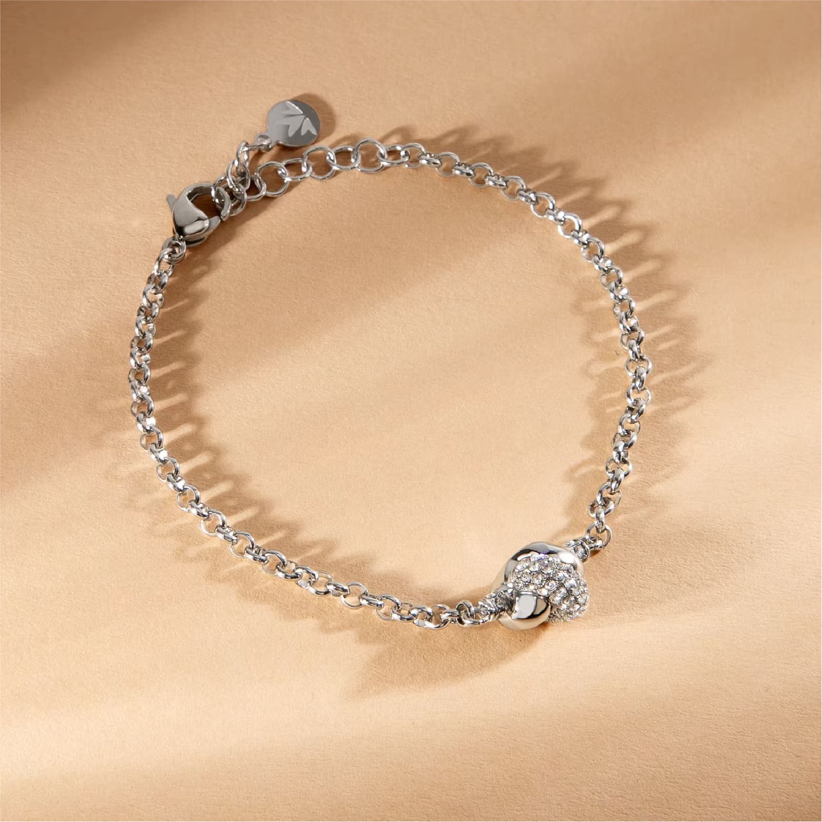 Bracciale catena Morellato Legame in acciaio nodo e cristalli 19 cm