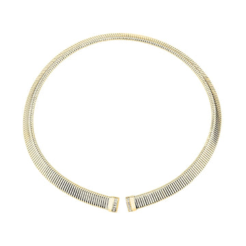 Collana rigida Morellato Onda acciaio pvd oro cristalli bianchi MISURA UNICA