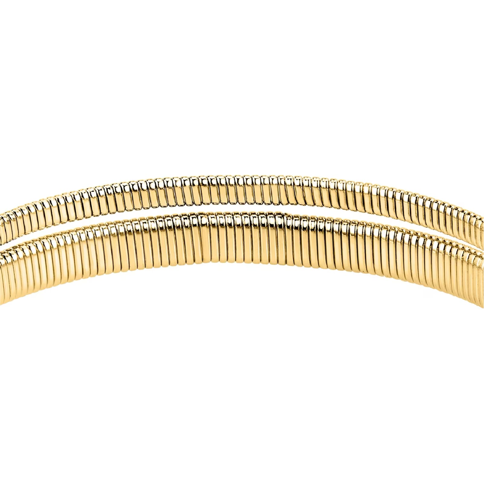 Bracciale elastico Morellato Onda acciaio pvd oro e cristalli diametro 6 cm