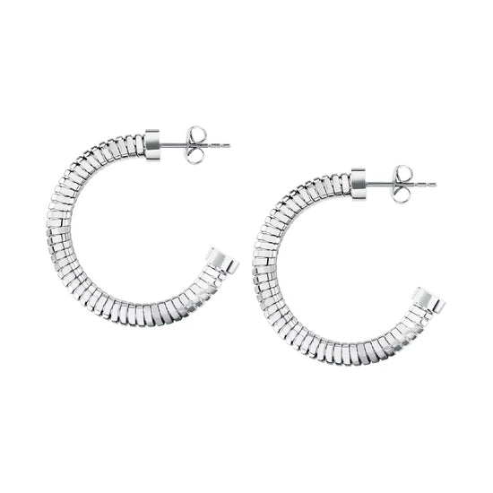 Orecchini a cerchio Morellato Onda acciaio silver 3,1 cm MISURA UNICA