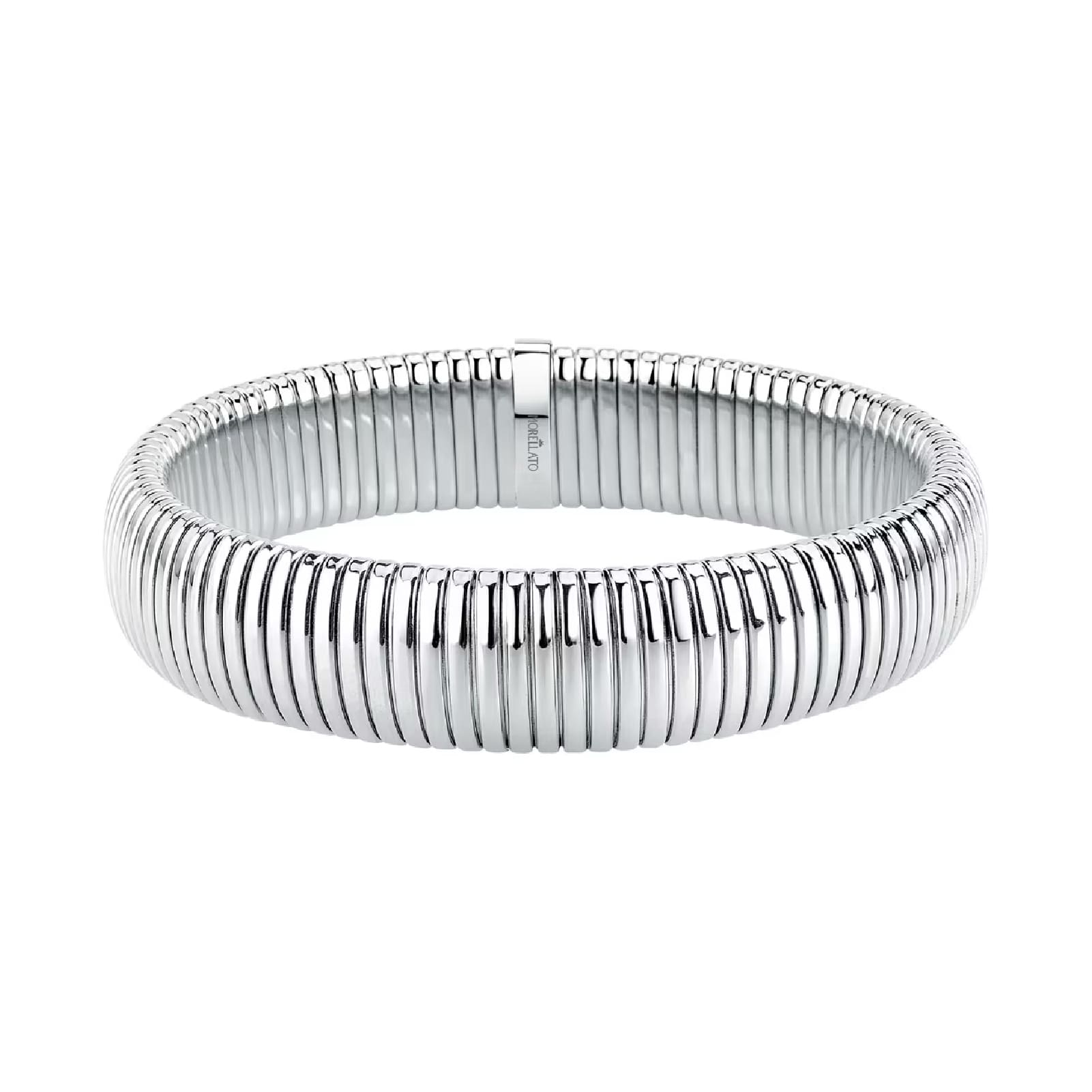 Bracciale bangle Morellato Onda acciaio con cristalli diametro 5,5 cm