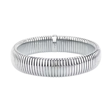 Bracciale bangle Morellato Onda acciaio con cristalli diametro 5,5 cm