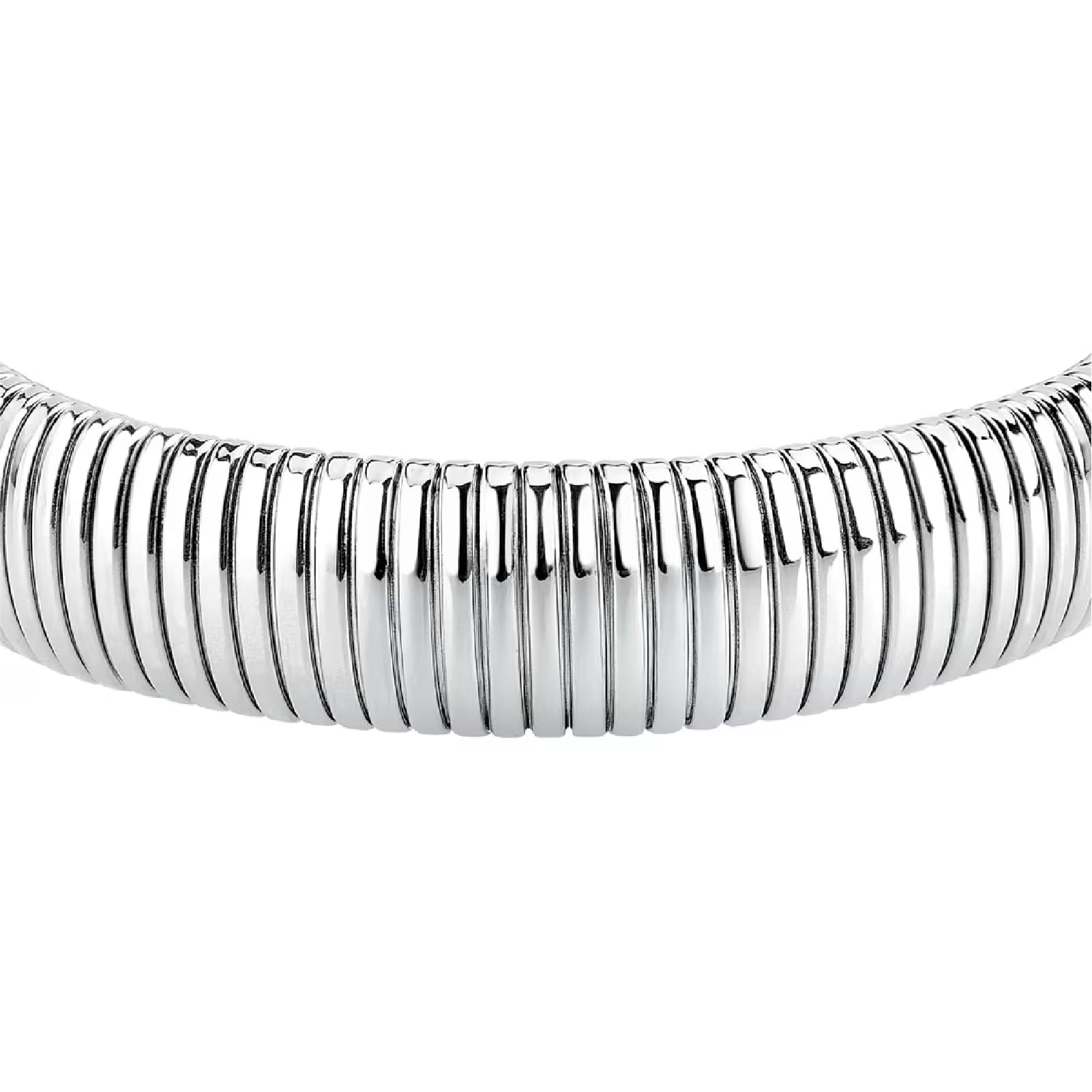 Bracciale bangle Morellato Onda acciaio con cristalli diametro 5,5 cm