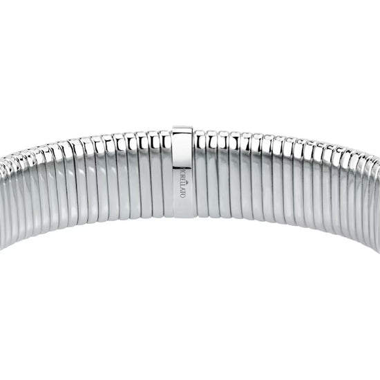 Bracciale bangle Morellato Onda acciaio con cristalli diametro 5,5 cm