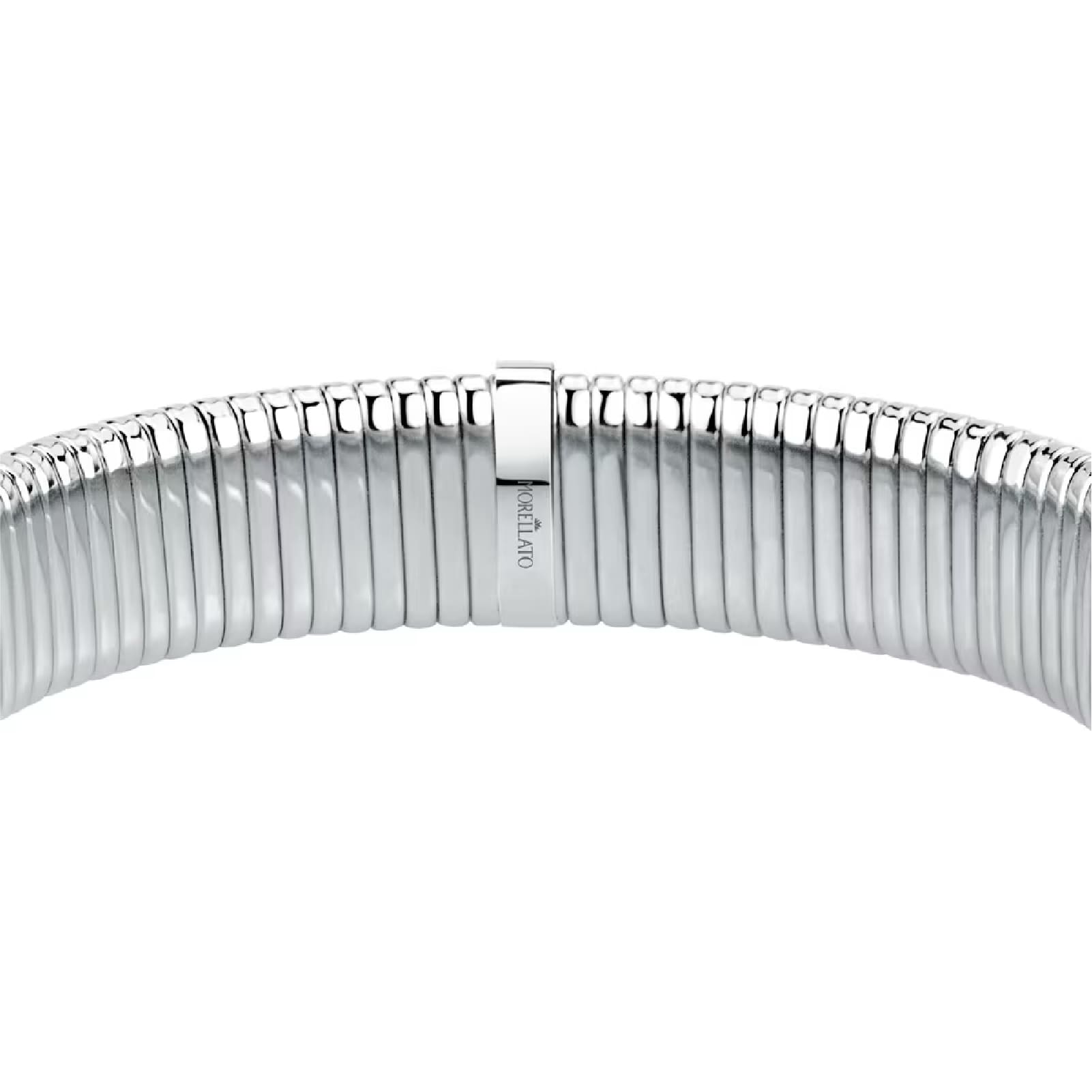 Bracciale bangle Morellato Onda acciaio con cristalli diametro 5,5 cm