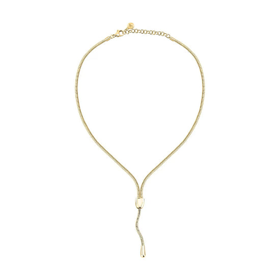 Collana girocollo Morellato Onda acciaio pvd oro pendente ovale MISURA UNICA