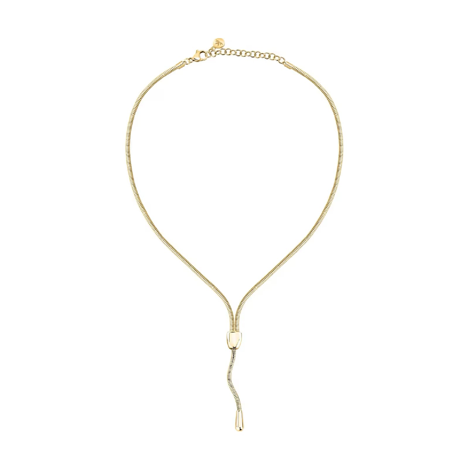 Collana girocollo Morellato Onda acciaio pvd oro pendente ovale MISURA UNICA