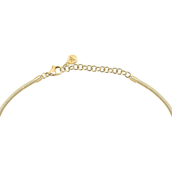 Collana girocollo Morellato Onda acciaio pvd oro pendente ovale MISURA UNICA