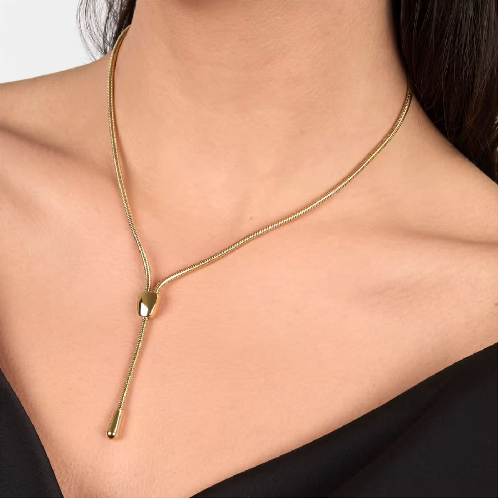 Collana girocollo Morellato Onda acciaio pvd oro pendente ovale MISURA UNICA