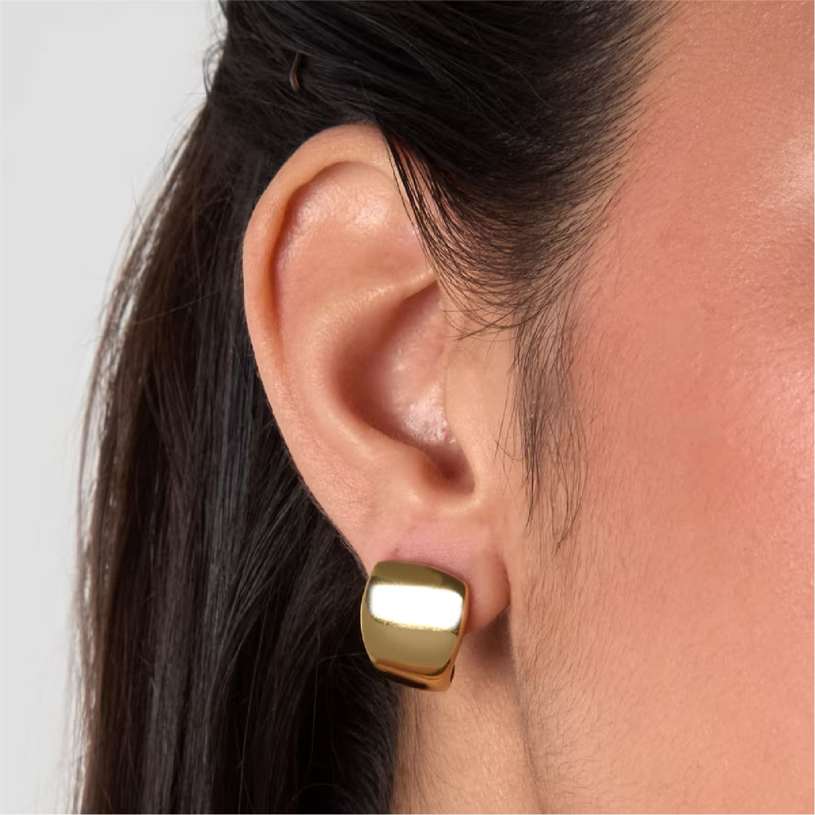 Orecchini a lobo Morellato Onda acciaio pvd oro design bombato MISURA UNICA