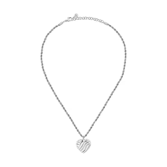 Collana girocollo Morellato in acciaio con cuore ondulato MISURA UNICA