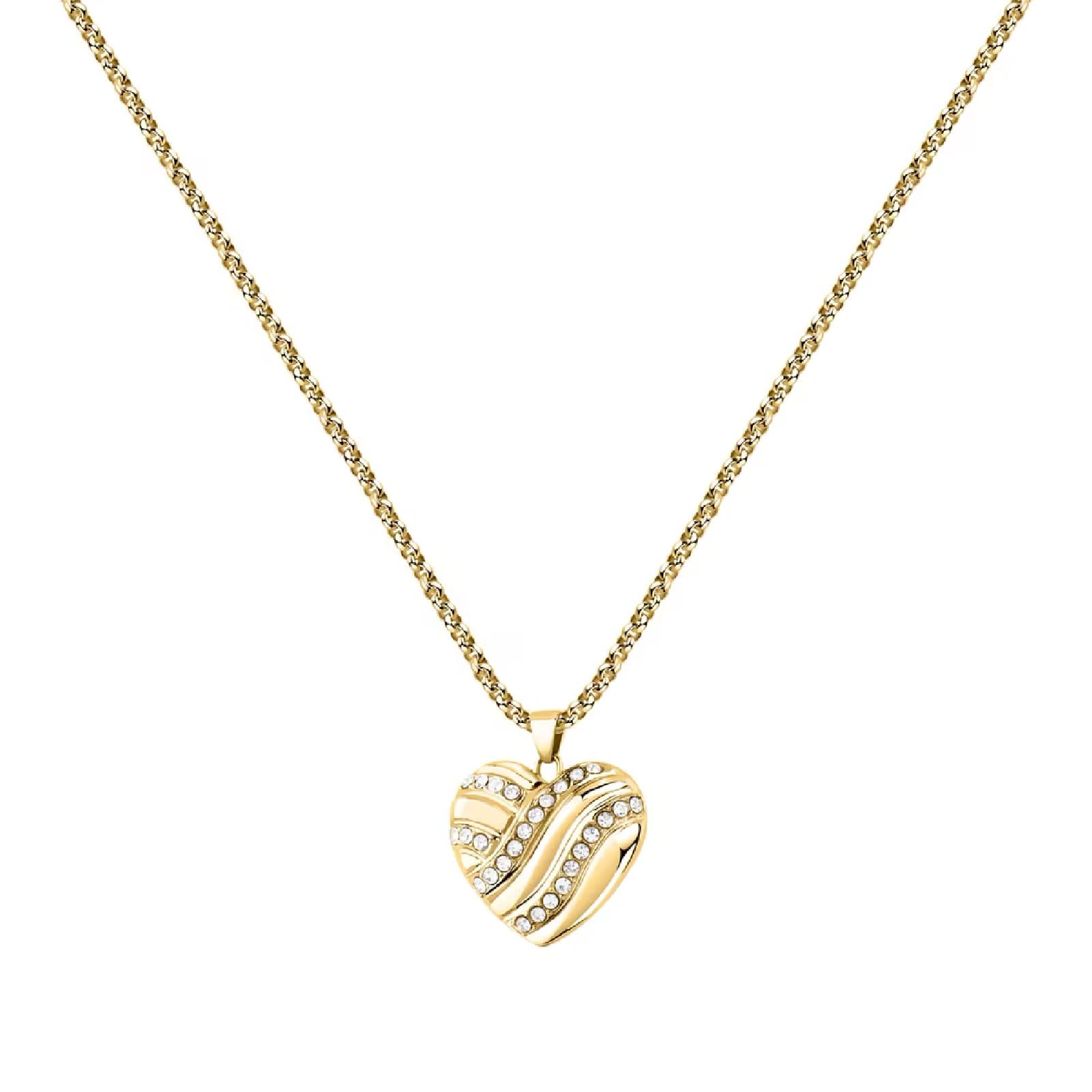 Collana girocollo Morellato in acciaio dorato con cuore MISURA UNICA