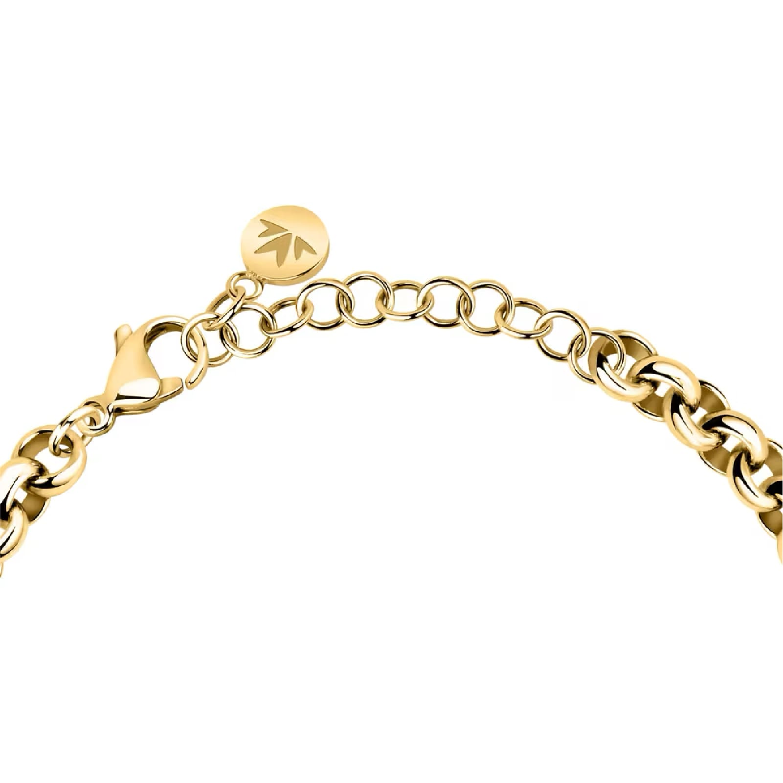 Bracciale catena Morellato in acciaio dorato con cuore 17 cm