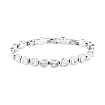 Bracciale Morellato Cristalli acciaio e zirconi squadrati 21 cm