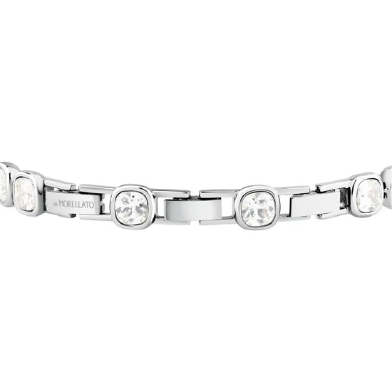 Bracciale Morellato Cristalli acciaio e zirconi squadrati 21 cm