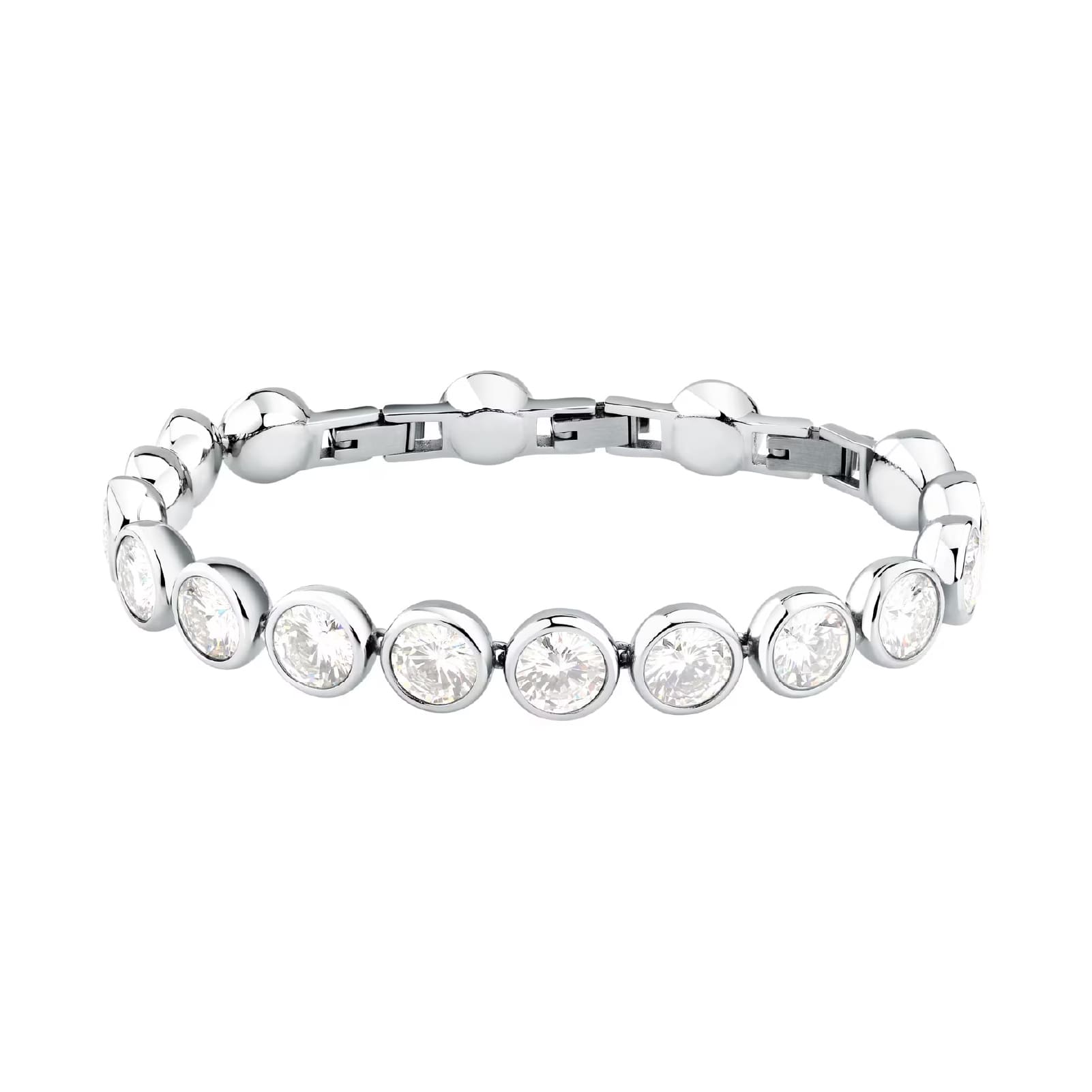 Bracciale Morellato Cristalli acciaio e zirconi rotondi 21 cm