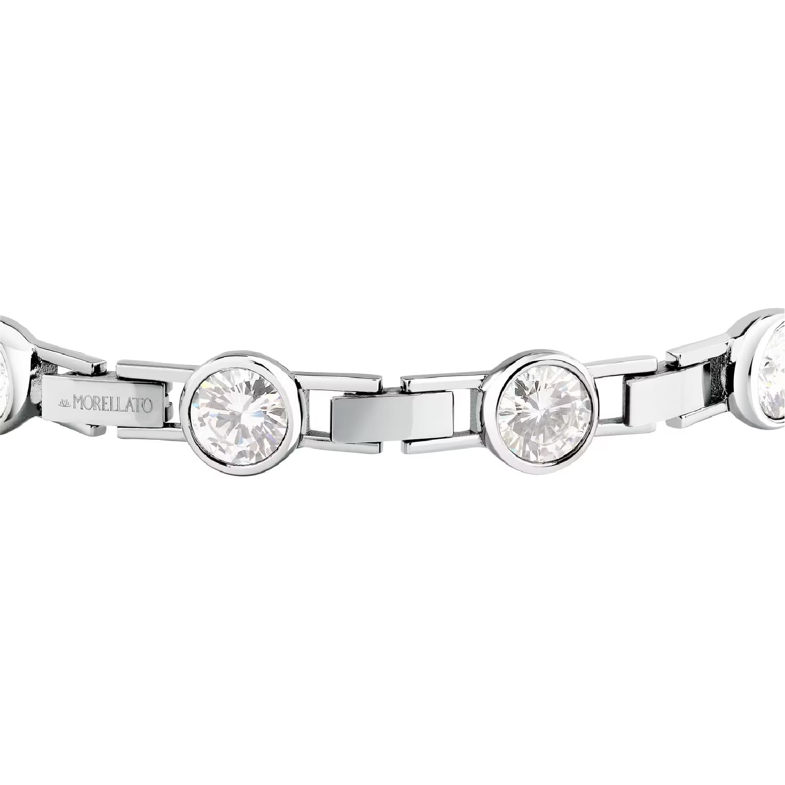 Bracciale Morellato Cristalli acciaio e zirconi rotondi 21 cm
