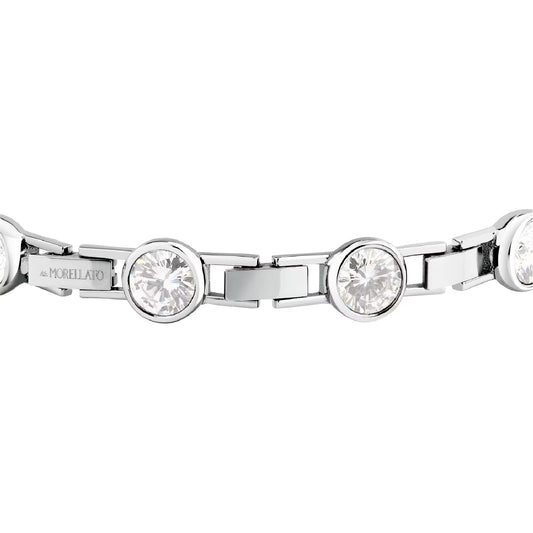 Bracciale Morellato Cristalli acciaio e zirconi rotondi 21 cm