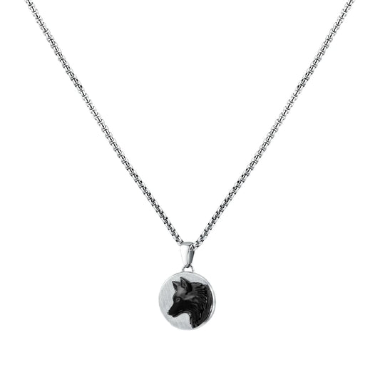 Collana con pendente Morellato Amuleti in acciaio con lupo MISURA UNICA