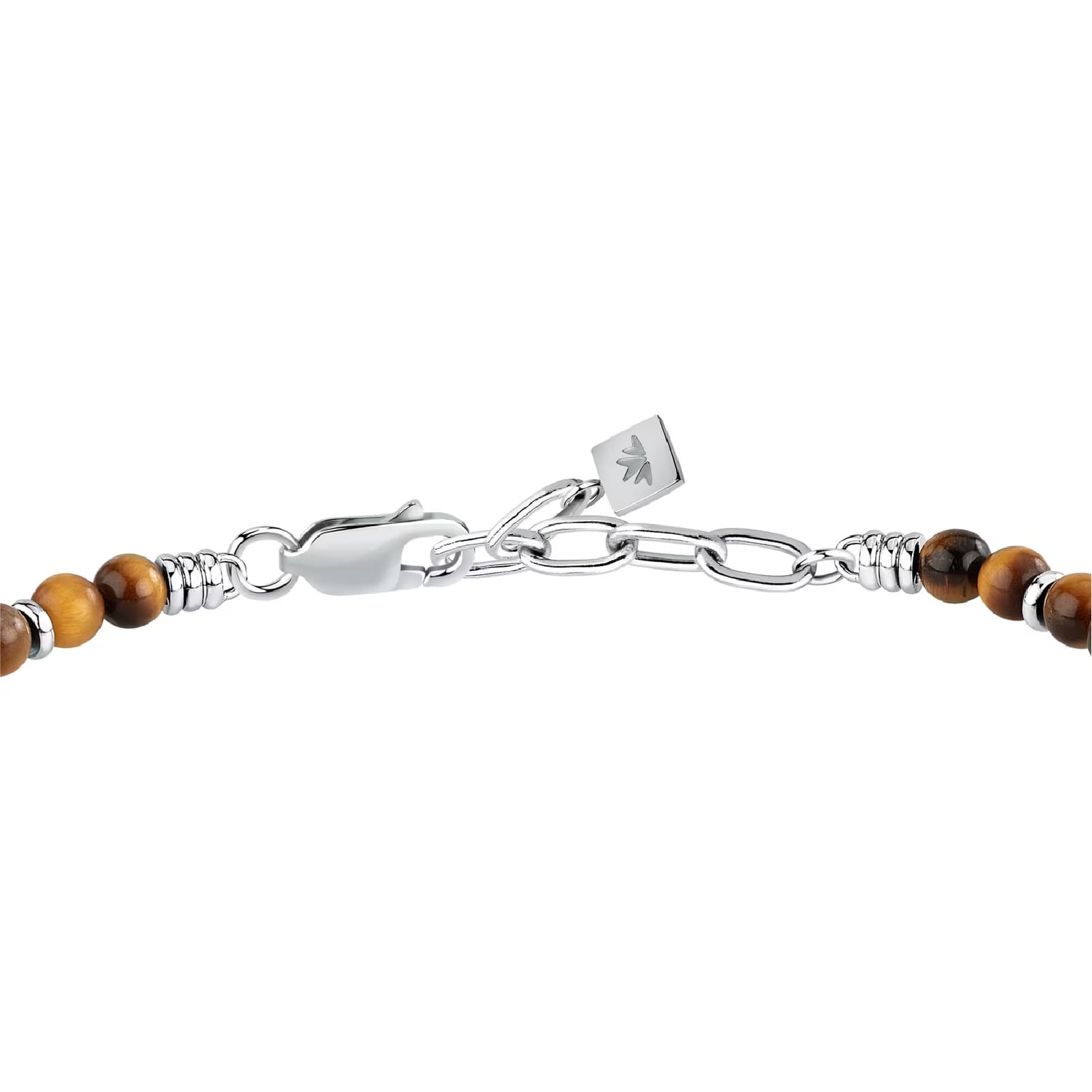 Bracciale Morellato Amuleti in acciaio e occhio di tigre 22 cm