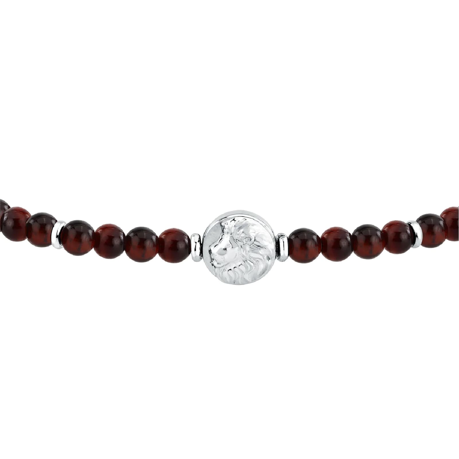 Bracciale Morellato Amuleti in acciaio e occhio tigre rossa 22 cm