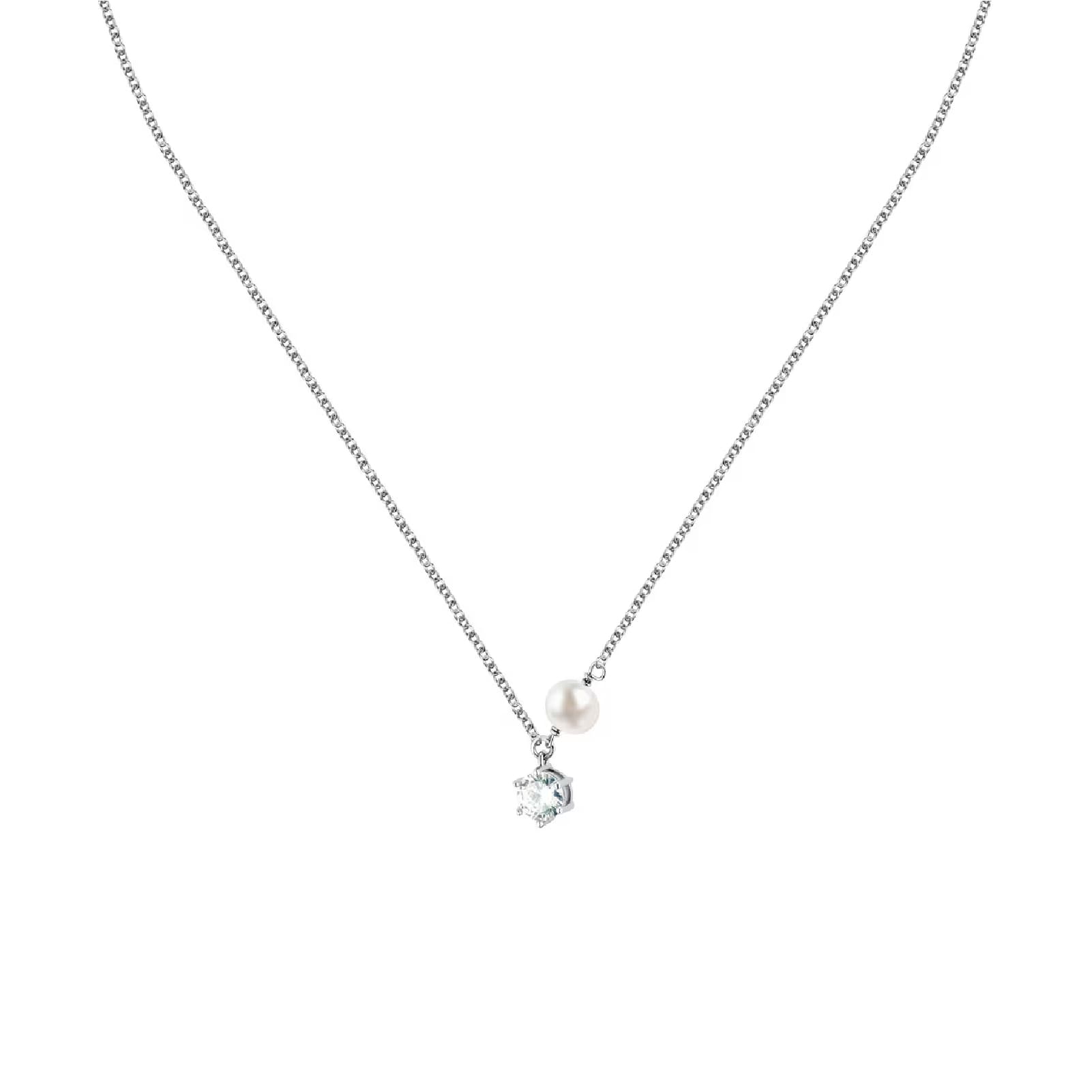 Collana donna Morellato in argento con perla e zircone MISURA UNICA