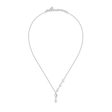 Collana Morellato argento con perle e punto luce di zircone MISURA UNICA