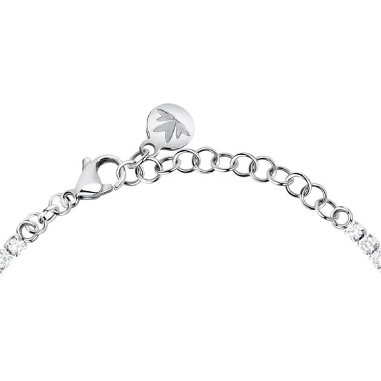 Bracciale tennis Morellato in argento con perla pendente Regolabile 16-19 cm