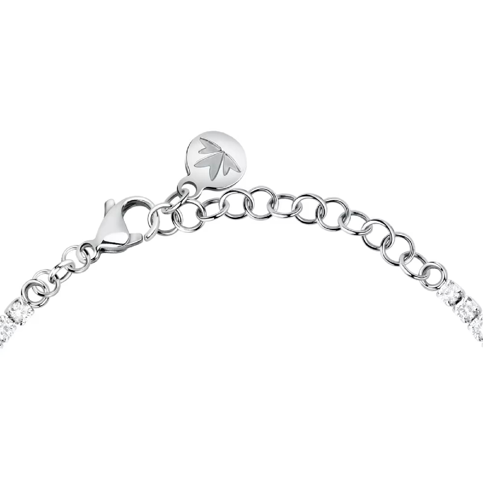 Bracciale tennis Morellato in argento con perla pendente Regolabile 16-19 cm