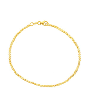 Bracciale catena da donna JOY Gioielli Oro in oro giallo 18kt con piccole sfere sfaccettate MPC150GG18