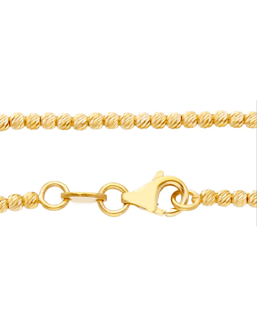 Collana girocollo da donna della collezione JOY Gioielli in oro giallo 18 kt con sfere diamantate MPC150GG40