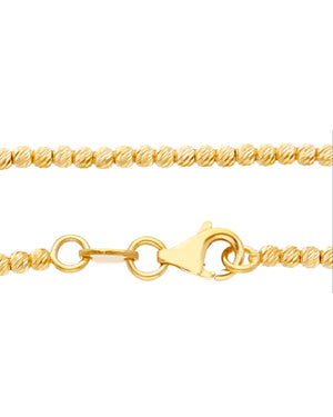 Collana girocollo da donna della collezione JOY Gioielli in oro giallo 18 kt con sfere diamantate MPC150GG40