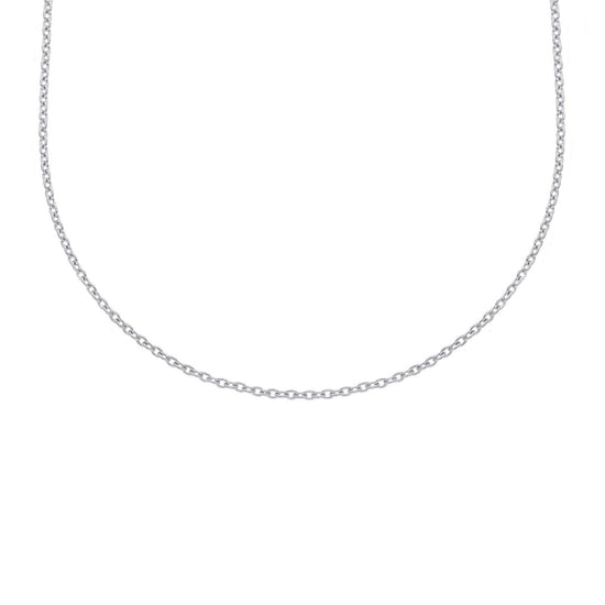 Collana catena donna JOY Gioielli in oro bianco catena rolò 40 cm MRB030BB40-1