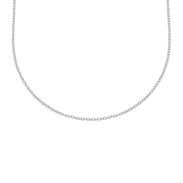 Collana catena donna JOY Gioielli in oro bianco catena rolò 50 cm MRB030BB50-1