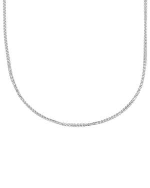collana catena unisex JOY Gioielli Oro in oro bianco 18kt con maglie intrecciate MSB025BB45