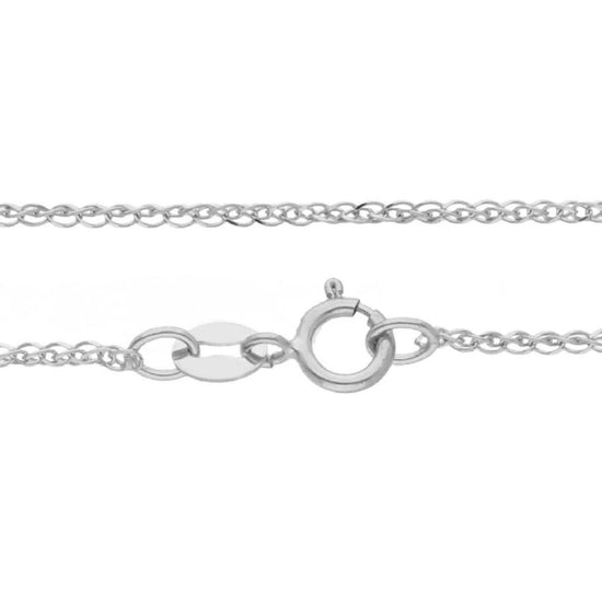 Collana catena donna JOY Gioielli in oro bianco catena maglie incrociate 45 cm MSS020BB45-2