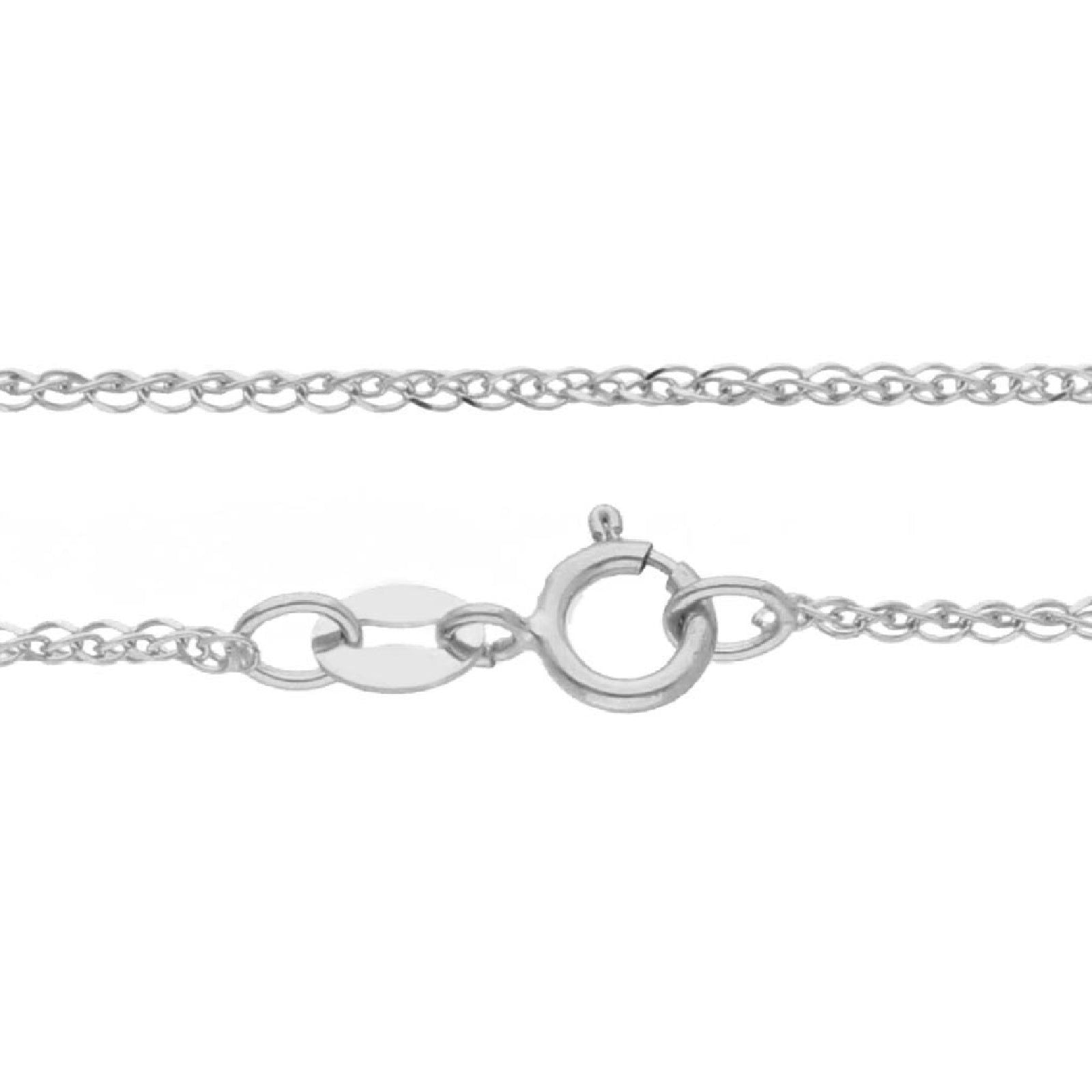 Collana catena donna JOY Gioielli in oro bianco catena maglie incrociate 45 cm MSS020BB45-2