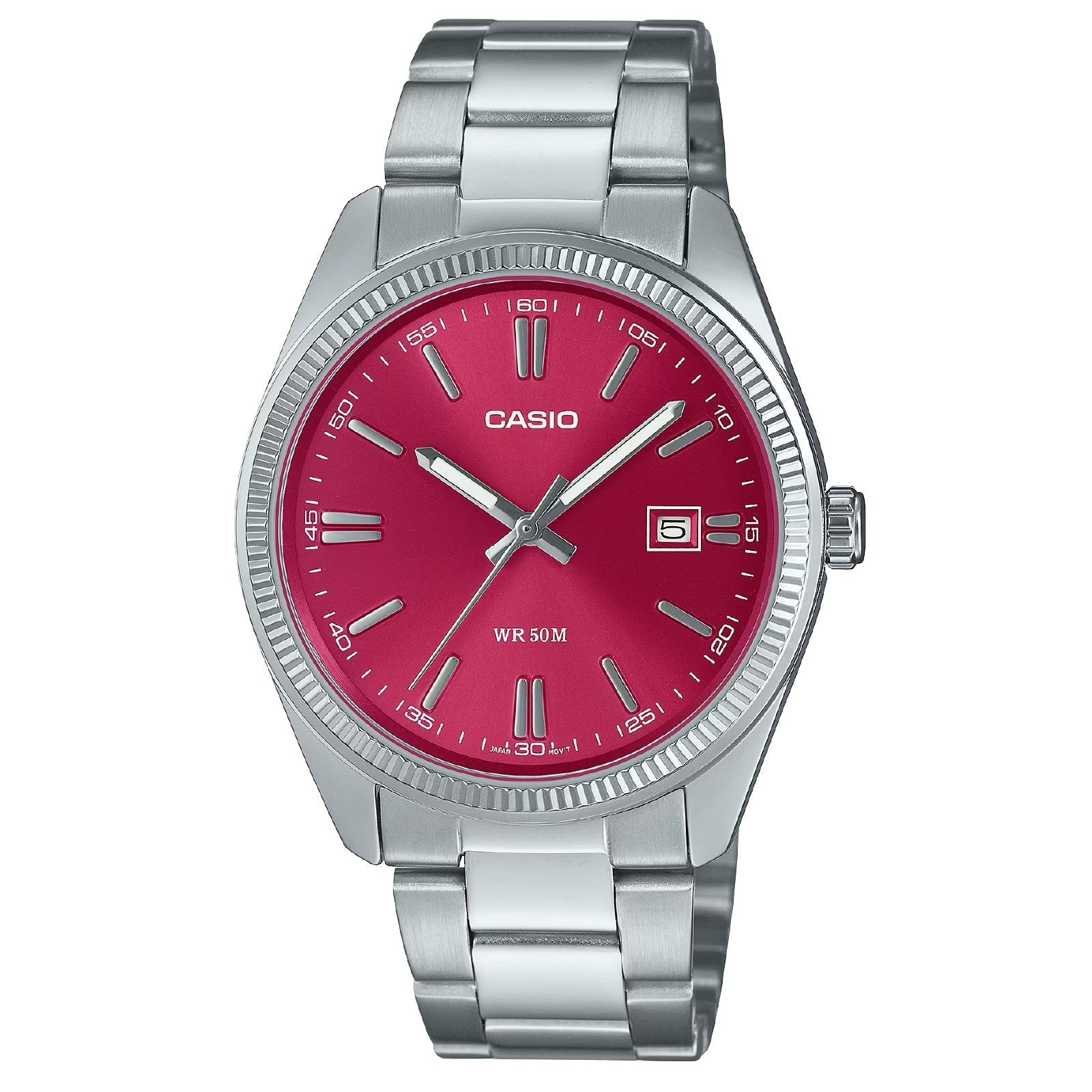 Orologio donna Casio Timeless in acciaio quadrante fucsia 38mm MTP-1302PD-4AVEF-1