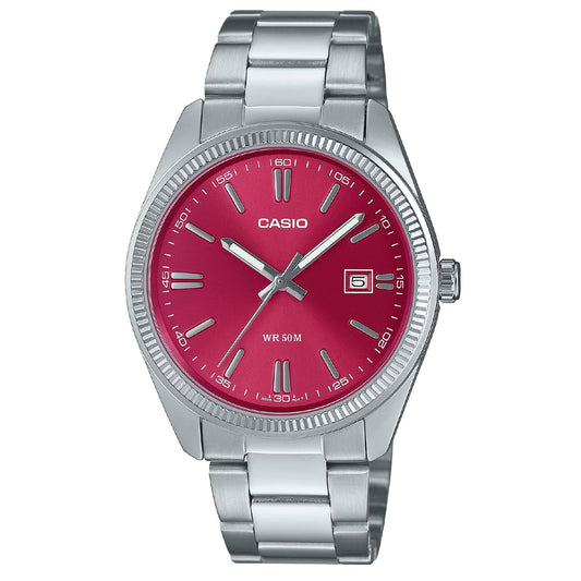 Orologio donna Casio Timeless in acciaio quadrante fucsia 38mm MTP-1302PD-4AVEF-1