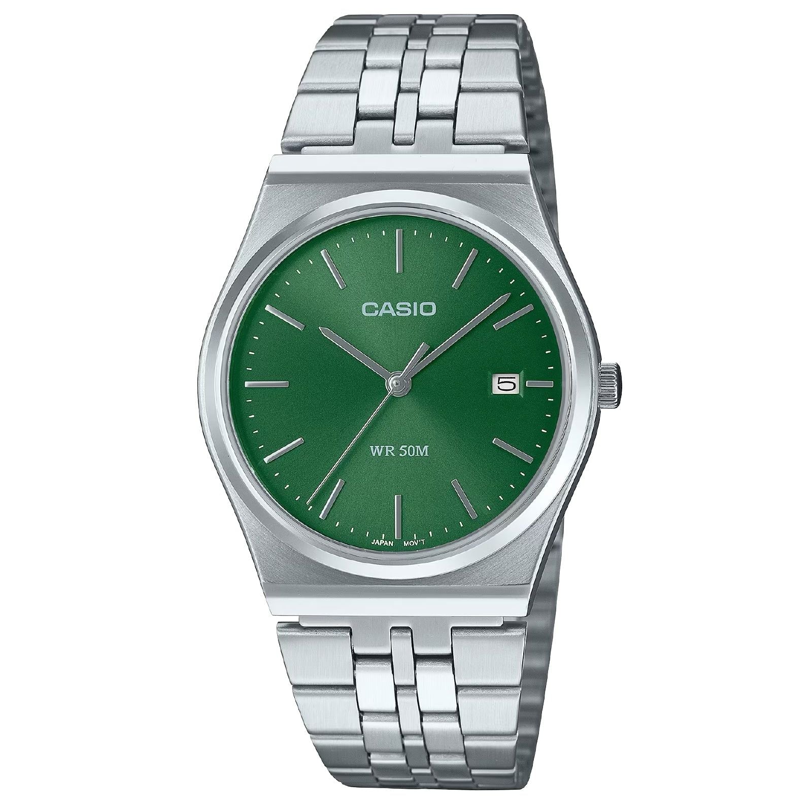 Orologio donna Casio Timeless in acciaio quadrante verde 35mm MTP-B145D-3AVEF-1