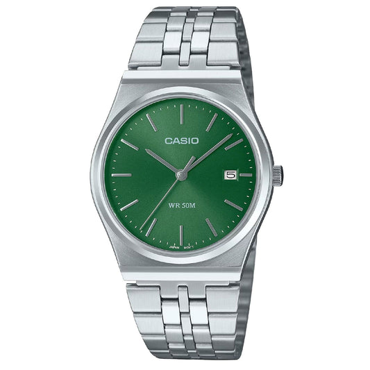 Orologio donna Casio Timeless in acciaio quadrante verde 35mm MTP-B145D-3AVEF-1
