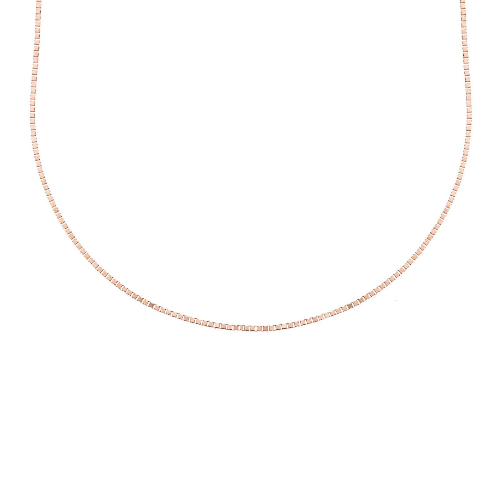 Collana catena donna JOY Gioielli in oro rosa catena maglie quadrate 40 cm MVA045RR40-1