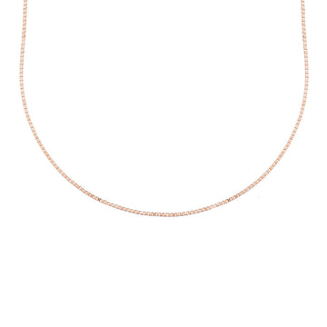 Collana catena donna JOY Gioielli in oro rosa catena maglie quadrate 40 cm MVA045RR40-1