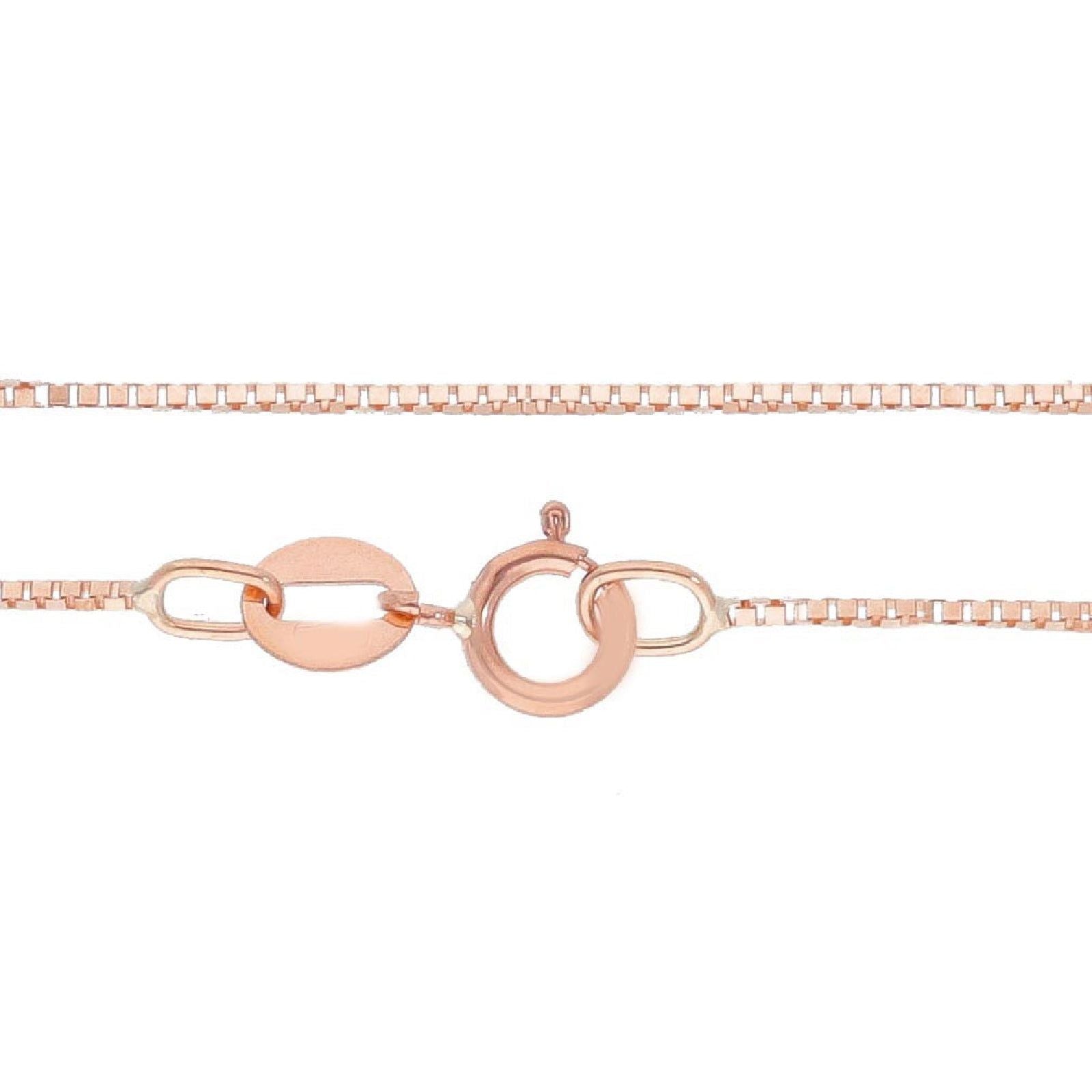 Collana catena donna JOY Gioielli in oro rosa catena maglie quadrate 40 cm MVA045RR40-2