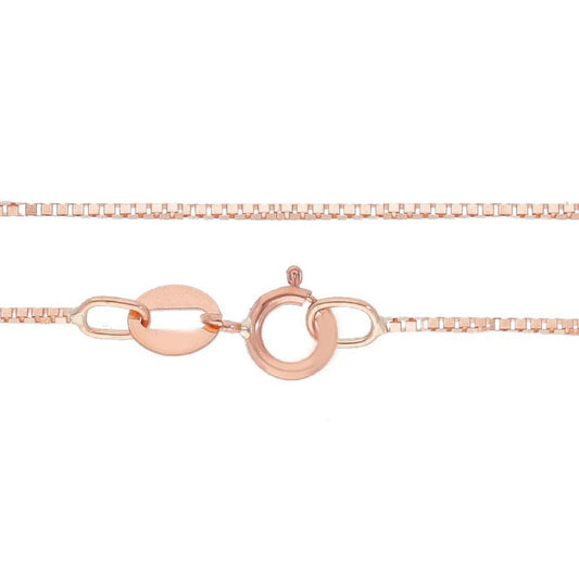 Collana catena donna JOY Gioielli in oro rosa catena maglie quadrate 40 cm MVA045RR40-2