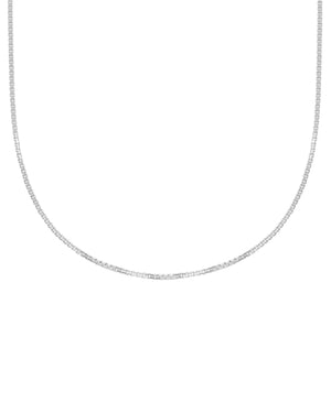 collana catena unisex JOY Gioielli Oro in oro bianco 18kt con catena ottagonale  MVC058BB50